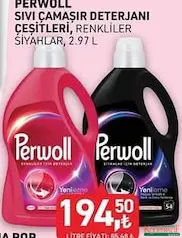 PERWOLL SIVI ÇAMAŞIR DETERJANI ÇEŞİTLERİ 2,97 L PERWOLL SIVI ÇAMAŞIR DETERJANI ÇEŞİTLERİ 2,97 L